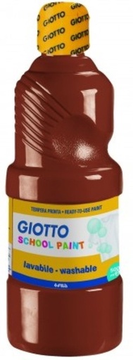 Bote témpera escolar Giotto 500ml marrón