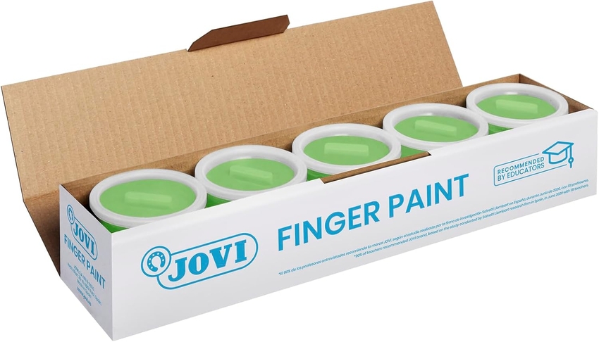 ESTUCHE 5 BOTES PINTURA DEDOS JOVI 125ML VERDE