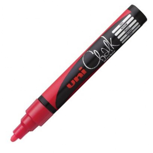ROTULADOR TIZA LIQUIDA ROJO UNI-CHALK MARKER PWE M5