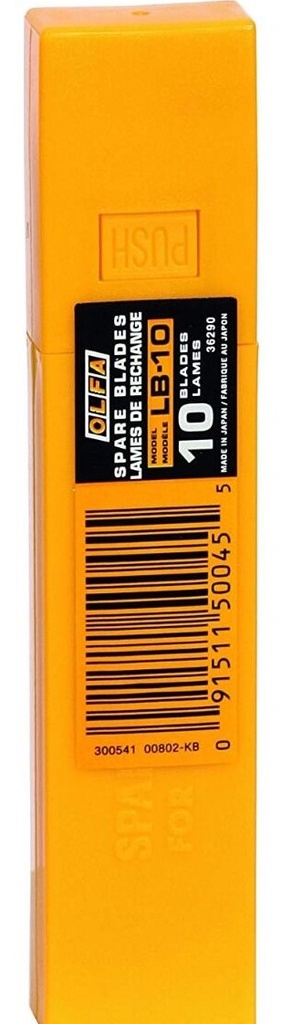 Paq/10 cuchillas olfa cutter 18mm l-1
