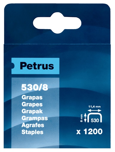 [77514] CAJA 1200 GRAPAS PETRUS Nº530/8 COBREADA