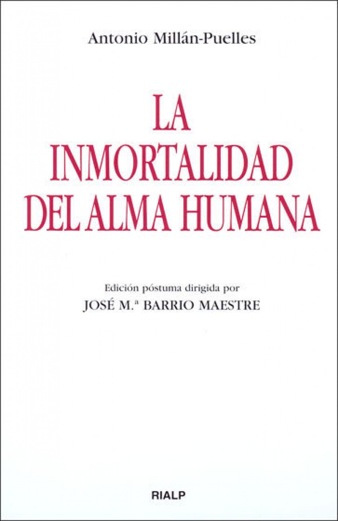 La inmortalidad del alma humana