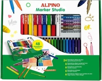 Set estudio de rotuladores alpino
