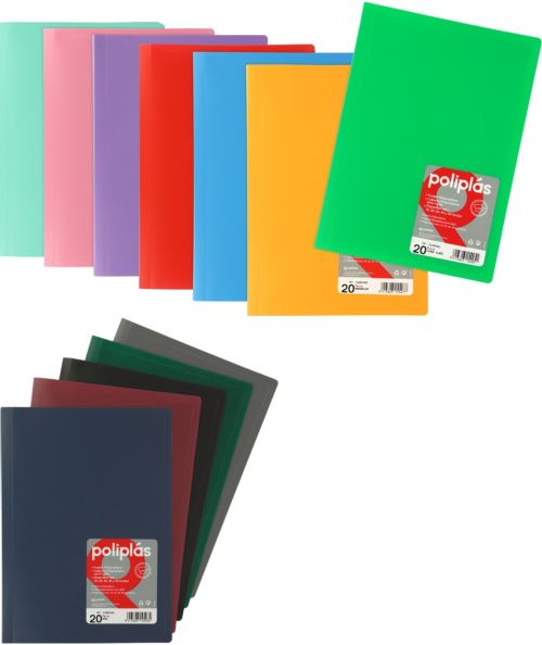 C/16 CARPETA Fº 40 FUNDAS SOLDADAS OPACAS POLIPLAS SURTIDOS