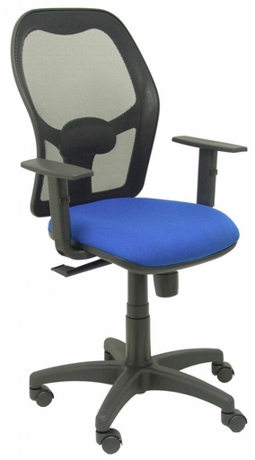 [345SNB229B10] SILLA C/ RUEDAS ALOCEN RESPALDO MALLA NEGRO ASIENTO AZUL