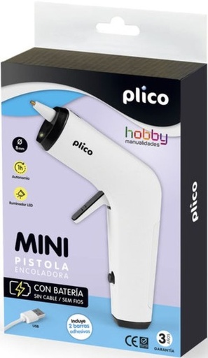 Pistola encoladora mini con bateria 10w