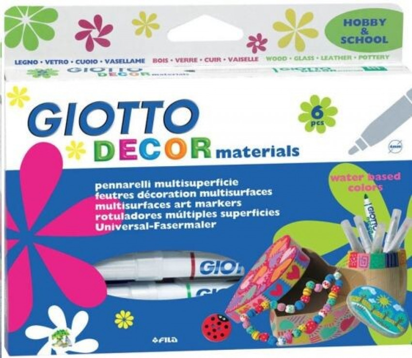 ESTUCHE 6 ROTULADORES GIOTTO DECOR MATERIALS