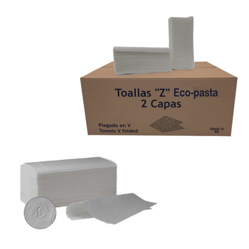 TOALLA ZIG ZAG LAMINADA ECOPASTA PAQ/4000