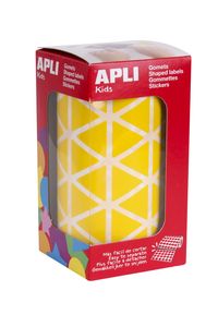 [4867] ROLLO GOMETS TRIANGULARES AMARILLO AUTOADHESIVOS 20MM