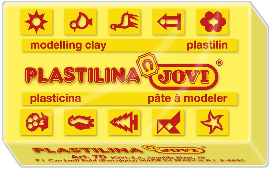 C/30 TACOS PLASTILINA JOVI 70 PEQUEÑA 50G. AMARILLO