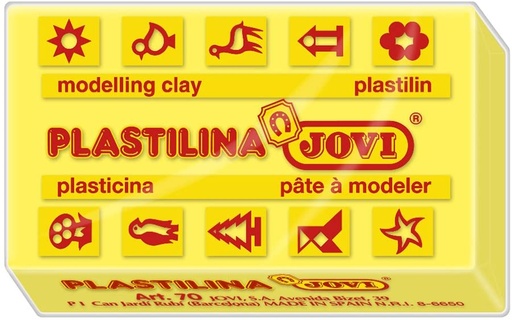 [7002] C/30 TACOS PLASTILINA JOVI 70 PEQUEÑA 50G. AMARILLO
