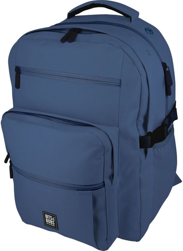 MOCHILA BIGPACK B&amp;B AZUL 32x46x24cm