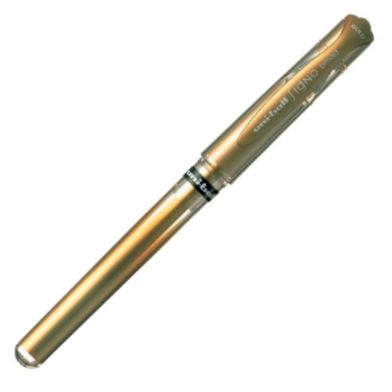 C/12 BOLIGRAFOS UNI-BALL SIGNO BROAD ORO 1MM