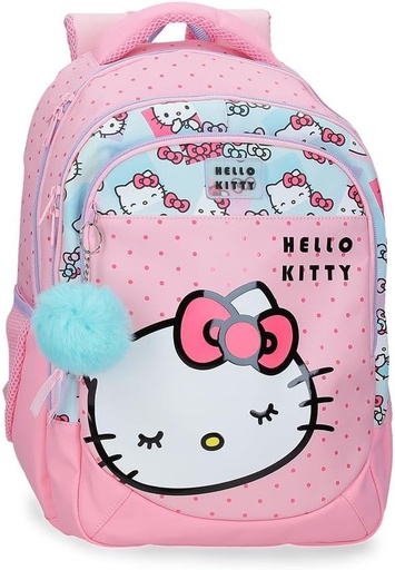 MOCHILA ADAPTABLE 42CM HELLO KITTY BOWS