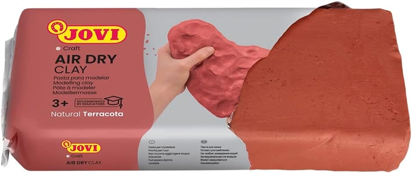 PASTA PARA MODELAR AIR DRY CLAY JOVI 250G TERRACOTA
