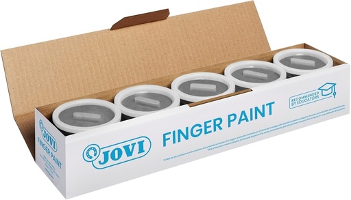 [56030] ESTUCHE 5 BOTES PINTURA DEDOS JOVI 125ML NEGRO
