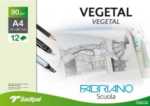 [F74233272] Minipack 12 hojas papel vegetal a4 90g. fabriano