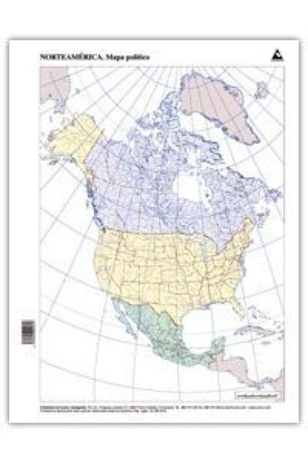 Paq/50 mapas nortemaerica politico mudos