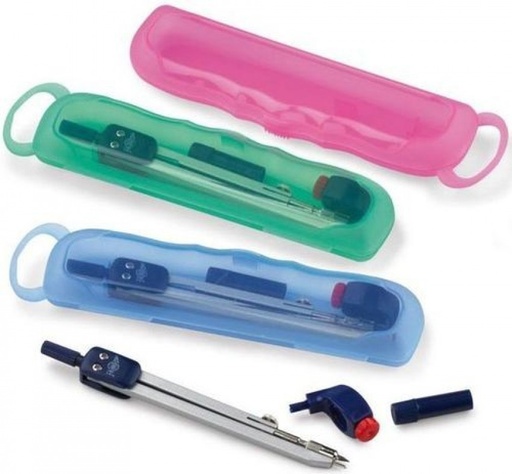Exp 20 compas escolar con adaptador universal y estuche de minas faibo