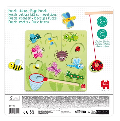 Cazamariposas bichos puzzle magnético