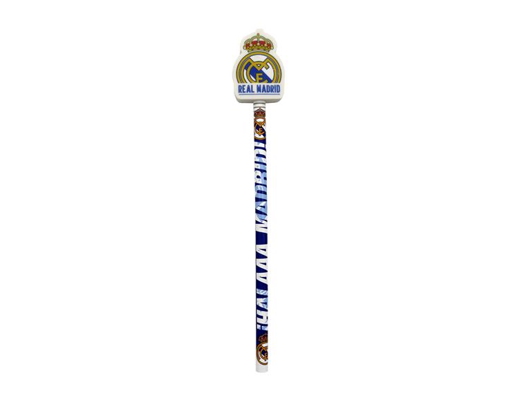 LAPIZ CON GOMA DECORADA REAL MADRID