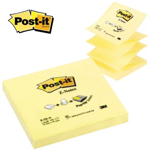 PACK 12 TACOS NOTAS POST-IT AMARILLAS ZIGZAG 76X76MM