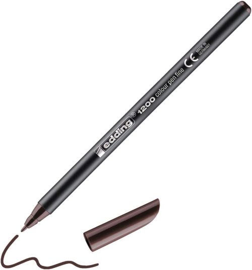 c/5 rotulador edding 1200 marron oscuro 18 punta de fibra
