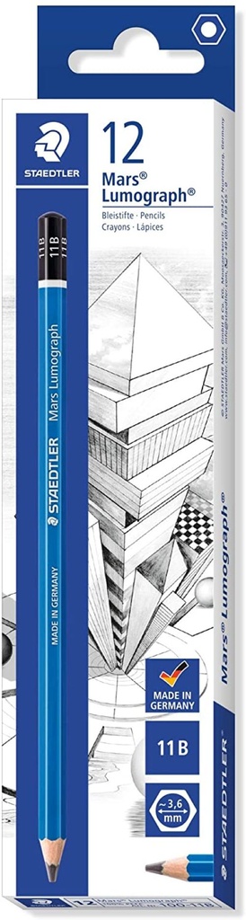 C/12 lapiz de grafito mars lumograph 100 11b
