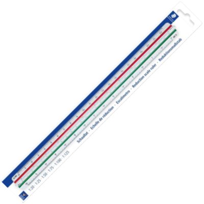 [561 98-1BK] Escalímetro triangular 30cm plástico blanco