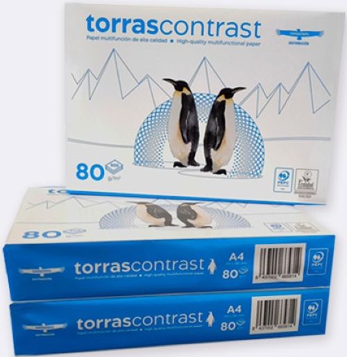 C/5 PAQUETE 500 HOJAS A4 80G TORRAS CONTRAST FOTOCOPIADORA