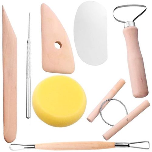 Set de alfarero ceramista con 8 herramientas surtidas