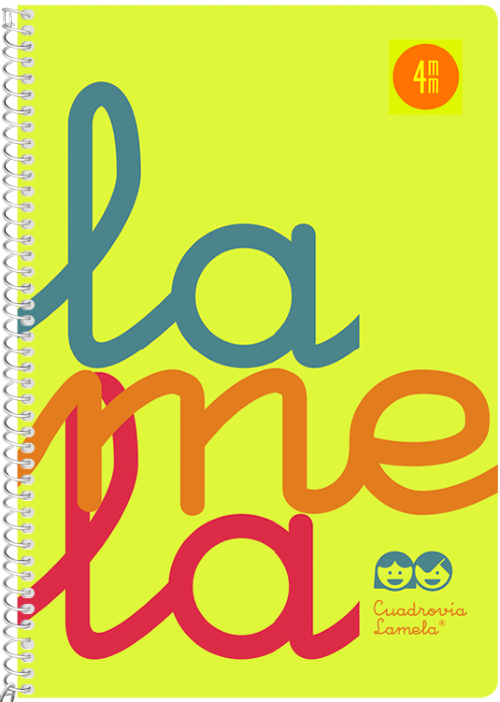 CUADERNO ESPIRAL 4º 80H 90G 4MM AMARILLO CUADROVIA PP.