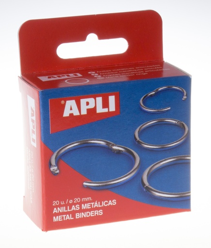 [00451] C/20 ANILLAS METALICAS 20MM ARTICULADAS APLI