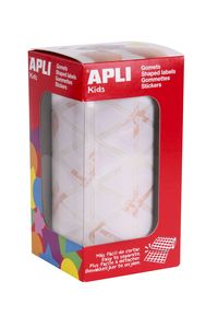 [11906] ROLLO GOMETS TRIANGULARES BLANCO AUTOADHESIVOS 20MM