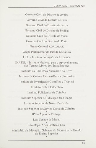 Timor Leste Nobel da Paz - Prefácio do Presidente da República, Dr. Jorge Sampaio