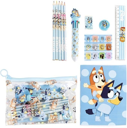 SET DE PAPELERIA ESCOLAR EVA BLUEY
