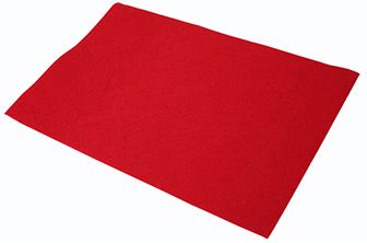 PACK/10 PLANCHAS DE FIELTRO 40X60 CM ROJO