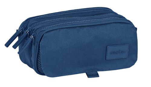 PORTATODO TRIPLE BIG SAFTA BASIC MARINO 21,5x10x8cm