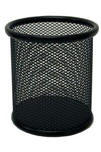 [317381] CUBILETE METALICO REJILLA 8X10CM NEGRO
