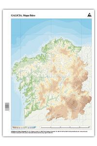 Paq/50 mapas galicia fisico mudos