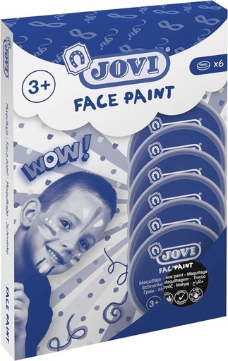 ESTUCHE 6 BOTES DE PINTURA FACIAL 8ML NEGRO