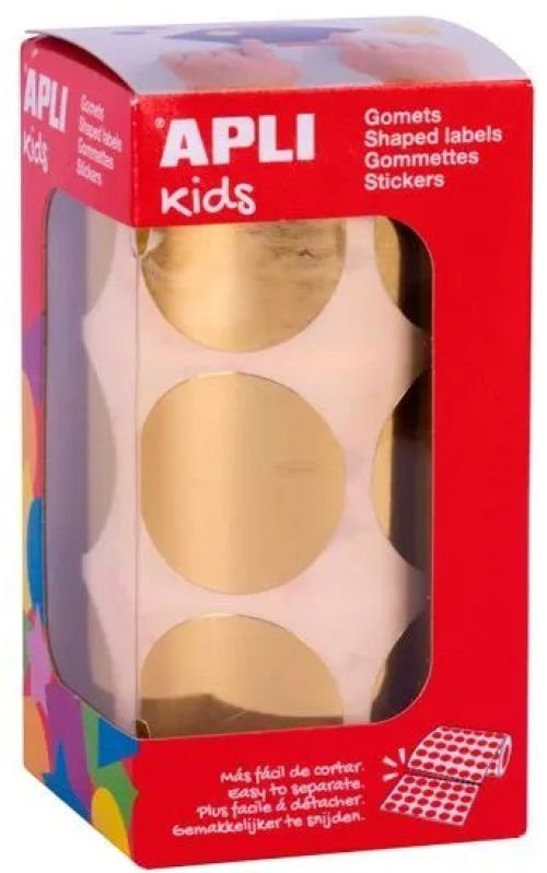 ROLLO GOMETS REDONDO ORO AUTOADHESIVOS 33MM