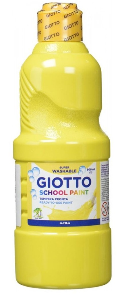 Bote témpera escolar Giotto 500ml amarillo