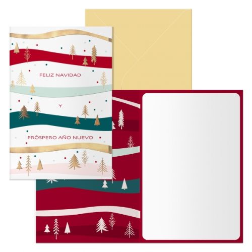 PACK/6 TARJETA DE FELICITACION NAVIDAD MODELO GROBE