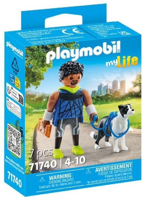 CORREDOR CON BORDER COLLIE PLAYMOBIL