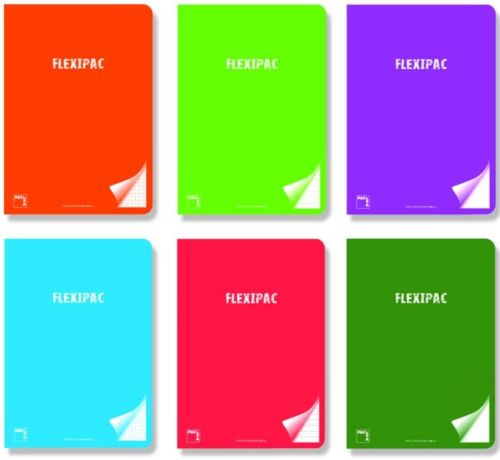 PAQ/6 LIBRETA A5+ 48H 90G PAUTA 3.5 C/M FLEXIPAC T.PLASTICO