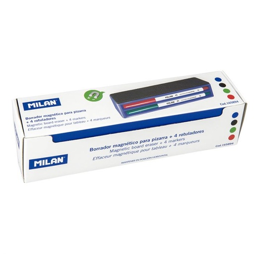 [165894] CAJA BORRADOR MAGNETICO + 4 ROTULADORES PIZARRA BLANCA