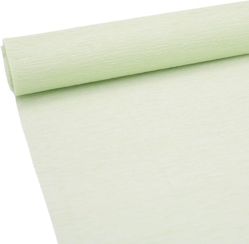Paq/10 rollo continuo papel crespon 50x250cm verde pastel 32g