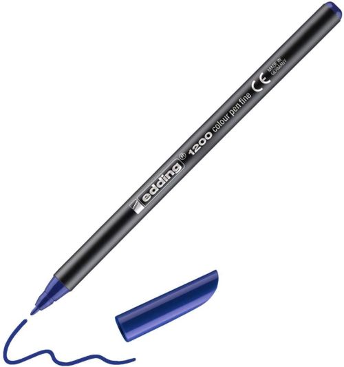 c/10 Rotulador Edding 1200 azul 03 punta de fibra