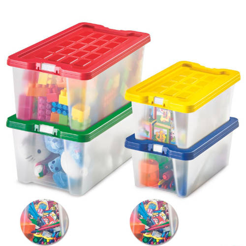 [883] CAJA MULTIUSOS 37X22X16CM POLIPROPILENO COL. SURTIDOS